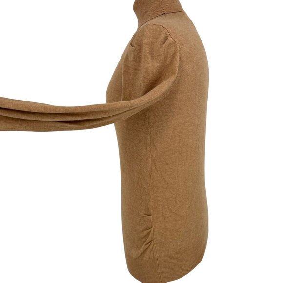 Escada Sport Camel Brown Turtleneck Gathered Detail Sweater Size Small - Picture 5 of 12